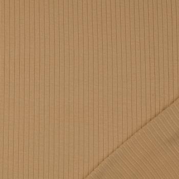 Rippenjersey - uni, beige